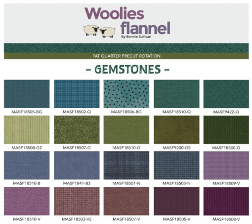 Woolies Flannel Gemstones Fat Quarter Bundle – Bild 2