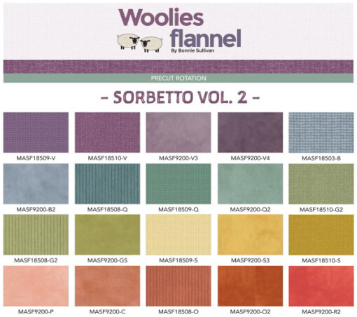 Woolies Flannel Sorbetto Vol 2 Fat Quarter Bundle – Bild 2