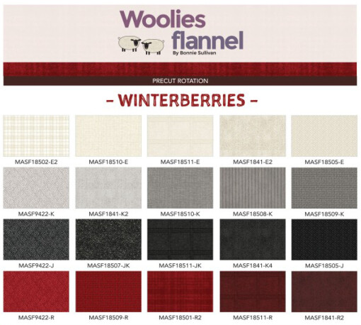 Woolies Flannel Winterberries Fat Quarter Bundle – Bild 2