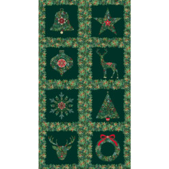 Good Tidings Squares Green Panel
