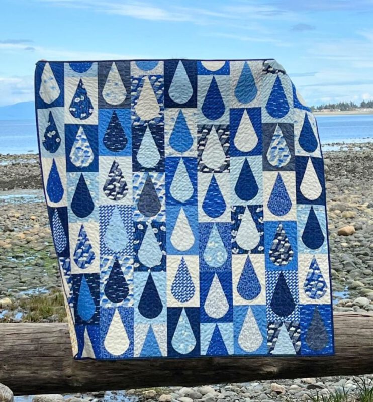 Raindrops blau