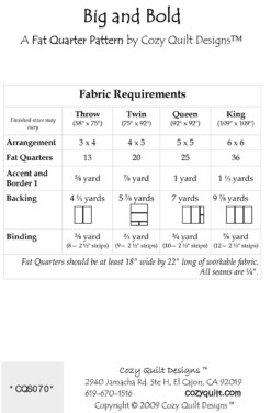 Fat Quarter - Big & Bold 5 CQS070 1