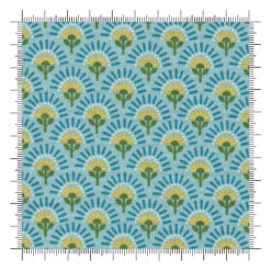Whimsy Flower Fan Turquoise