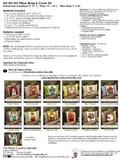 Ho Ho Ho Pillow Wrap & Cover Kit 5 WCCPW112 1