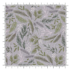 Winter's Garden - Grey Evergreen Pearlescent Yardage